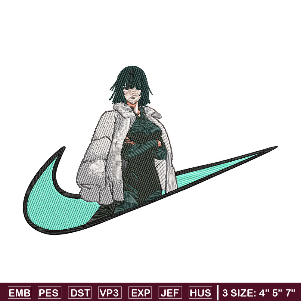 Fubuki nike Embroidery Design,One punch man Embroidery, Embroidery File, Nike Embroidery,Anime shirt,Digital download.jpg