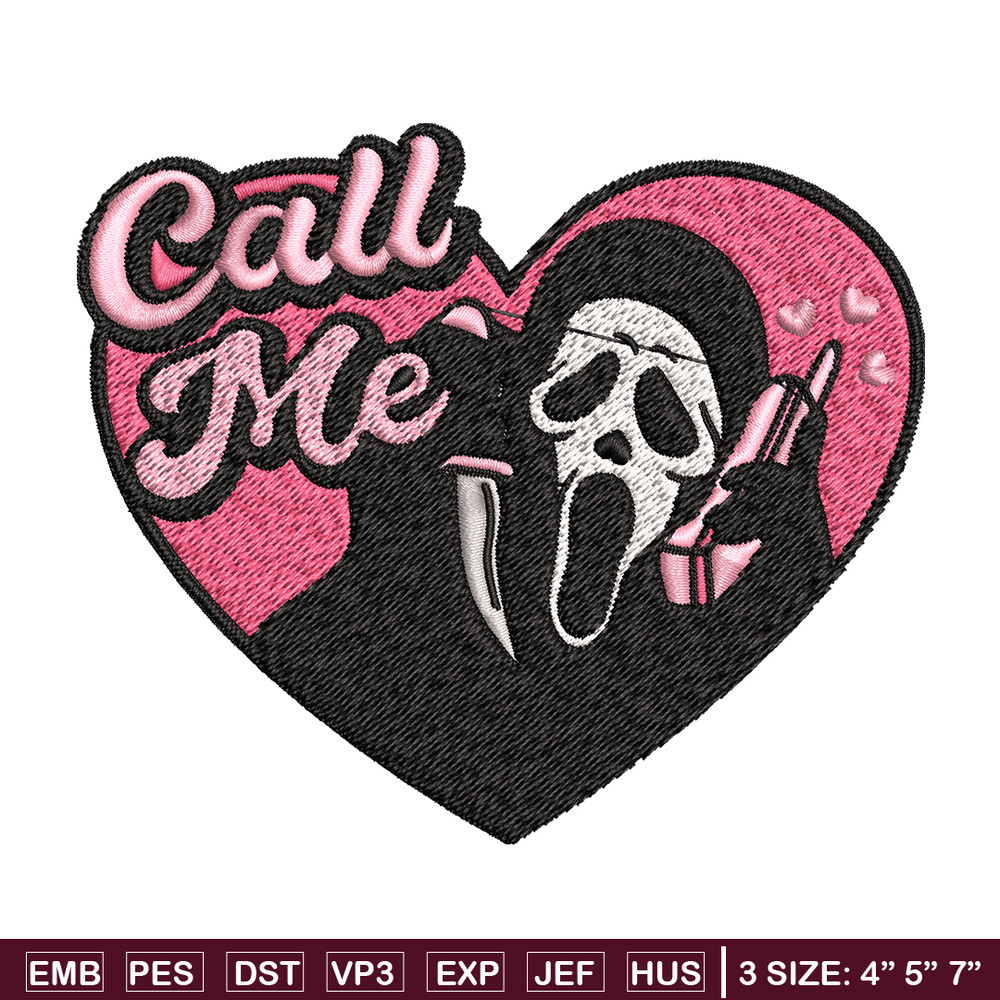 Ghostface Scream Embroidery design, Horror Embroidery, Embroidery File, logo design, logo shirt, Digital download..jpg