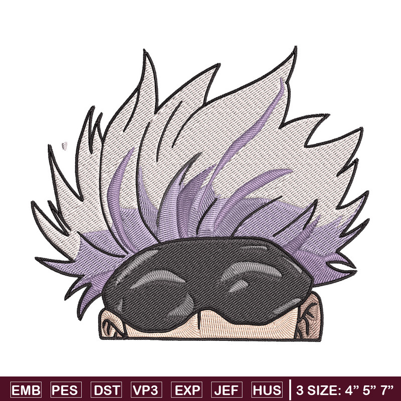 Gojo Peeker Embroidery Design, Jujutsu Embroidery, Embroidery File, Anime Embroidery, Anime shirt, Digital download..jpg