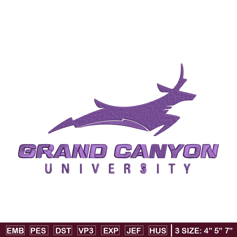 Grand Canyon logo embroidery design, Sport embroidery, logo sport embroidery,Embroidery design, NCAA embroidery.jpg
