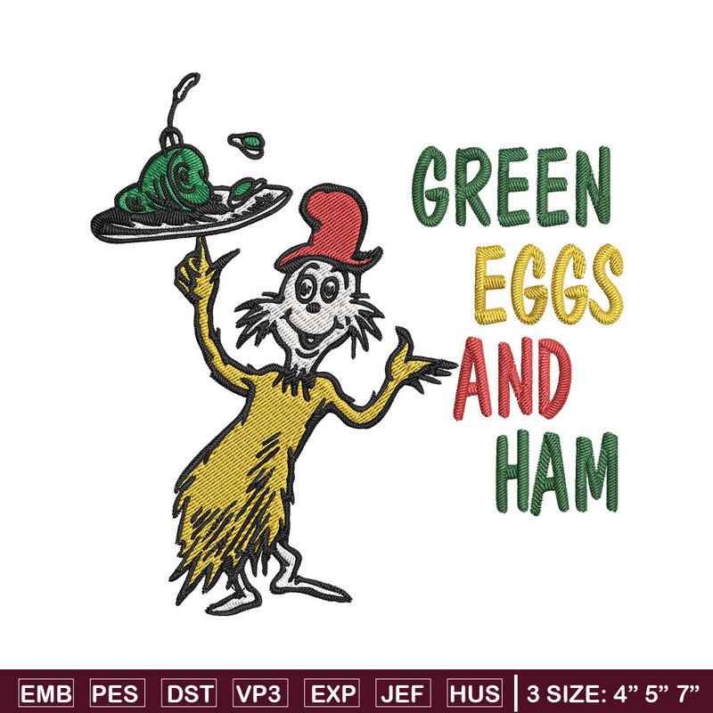 Green eggs and ham Embroidery Design, Dr Seuss Embroidery, Embroidery File, Embroidery design, Digital download.jpg