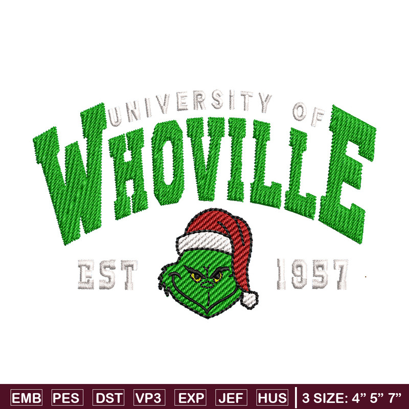 Grinch est1957 embroidery design, Grinch embroidery, Chrismas design, Embroidery file, Embroidery shirt,Digital download.jpg