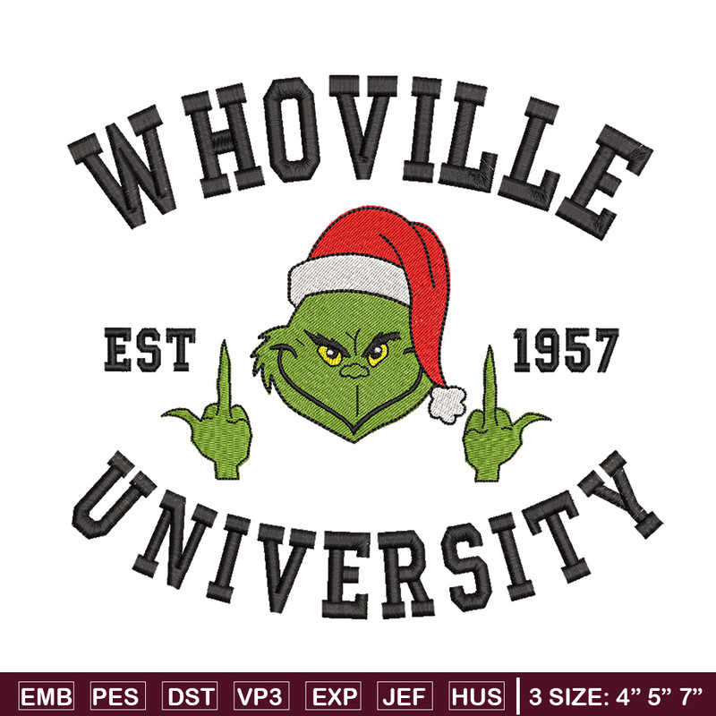 Grinch est1957 embroidery design, Grinch embroidery, Chrismas design, Embroidery file,Embroidery shirt, Digital download.jpg