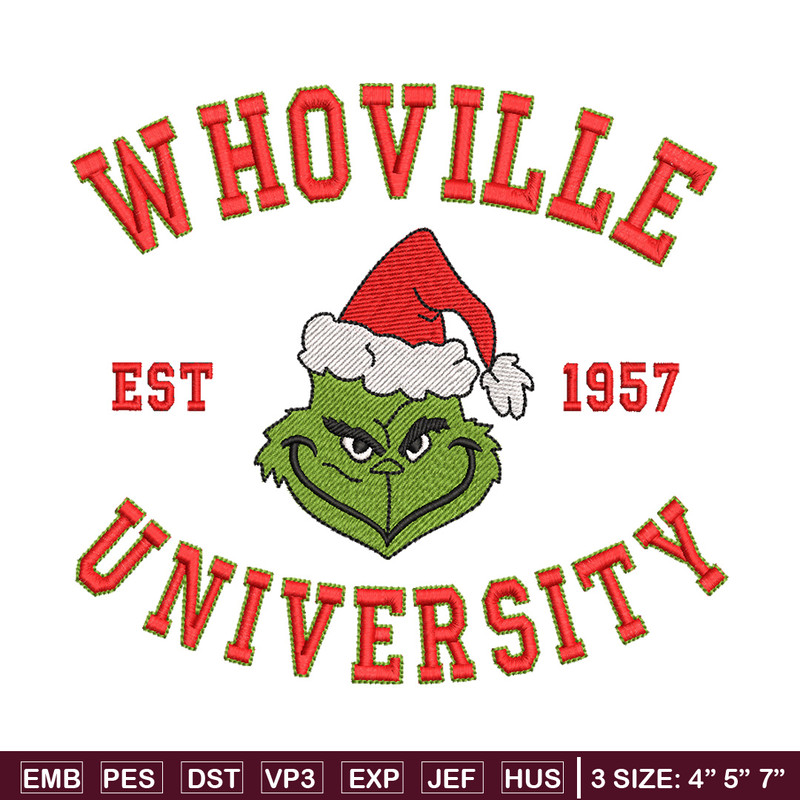 Grinch est1957 embroidery design, Grinch embroidery, Chrismas design, Embroidery shirt, Embroidery file,Digital download.jpg