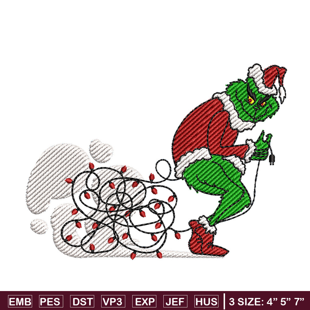 Grinch funny embroidery design, Grinch embroidery, Chrismas design,Embroidery shirt, Embroidery file, Digital download.jpg