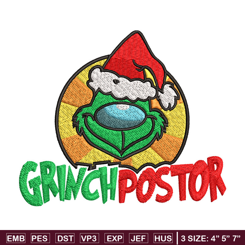 Grinch postor Christmas Embroidery design, Grinch christmas Embroidery, Grinch design, Embroidery file, Instant download.jpg
