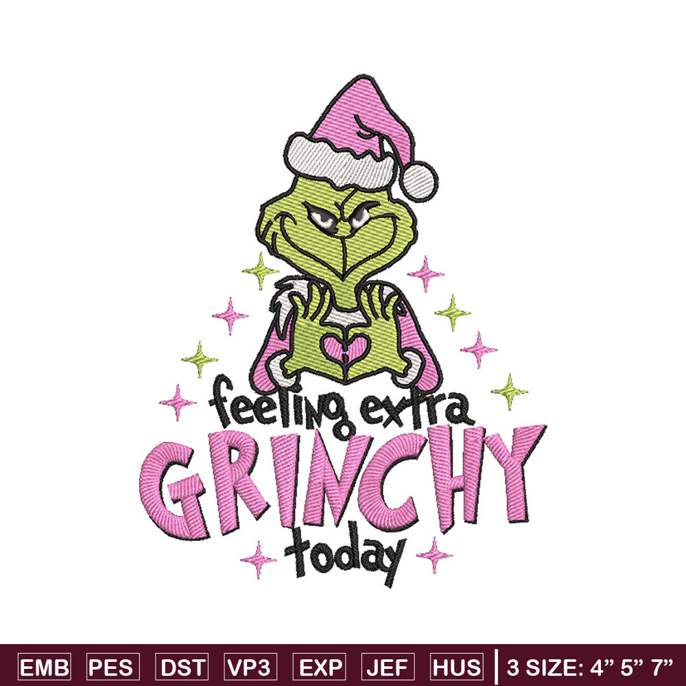 Grinch today embroidery design, Grinch embroidery, Chrismas design,Embroidery shirt, Embroidery file, Digital download.jpg