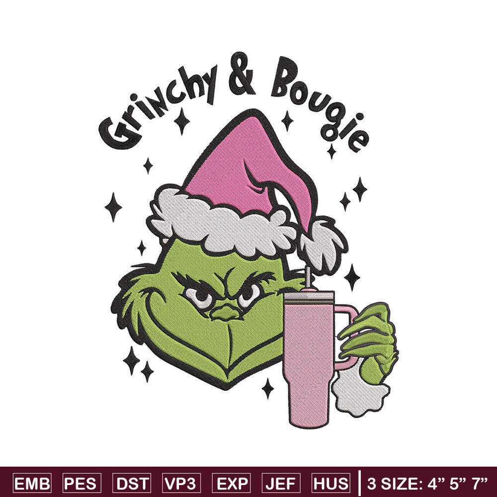 Grinchy bougie Embroidery Design, Grinch Embroidery, Embroidery File,Chrismas Embroidery, Anime shirt, Digital download.jpg