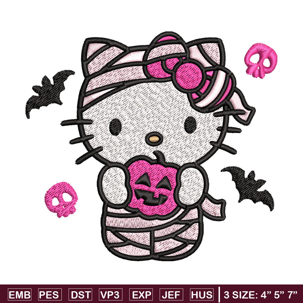 Hello Kitty Mummy Embroidery design, Hello Kitty Embroidery, Embroidery File, cartoon design, Digital download..jpg