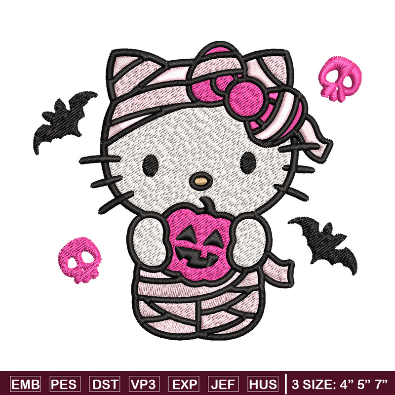 Hello Kitty Mummy Embroidery design, Hello Kitty Embroidery, Embroidery File, cartoon design, Digital download..jpg