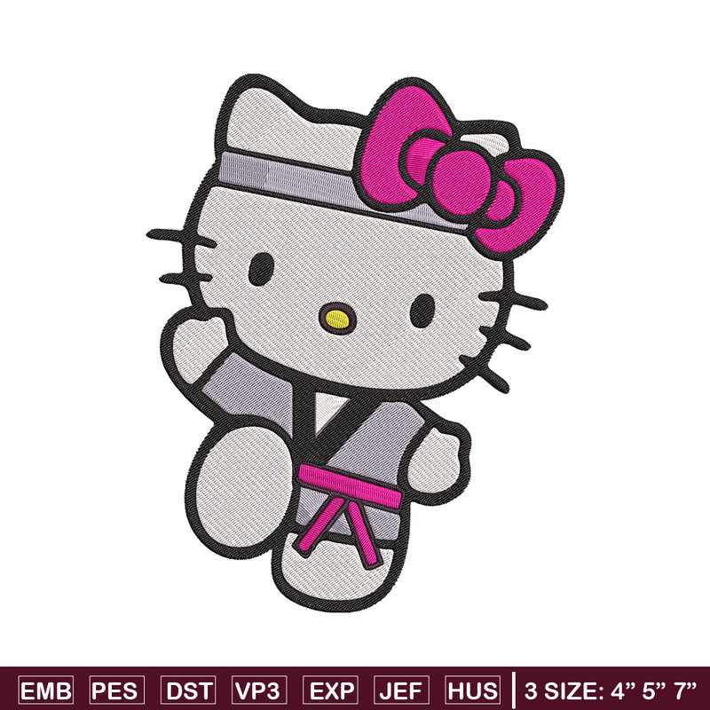 Hello kitty Taekwondo Embroidery Design, Hello kitty Embroidery, Embroidery File, Anime Embroidery, Digital download.jpg