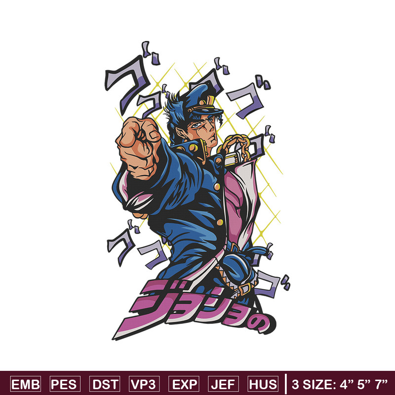 Jotaro meme Embroidery Design, Jojo Embroidery, Embroidery File, Anime Embroidery, Anime shirt, Digital download.jpg