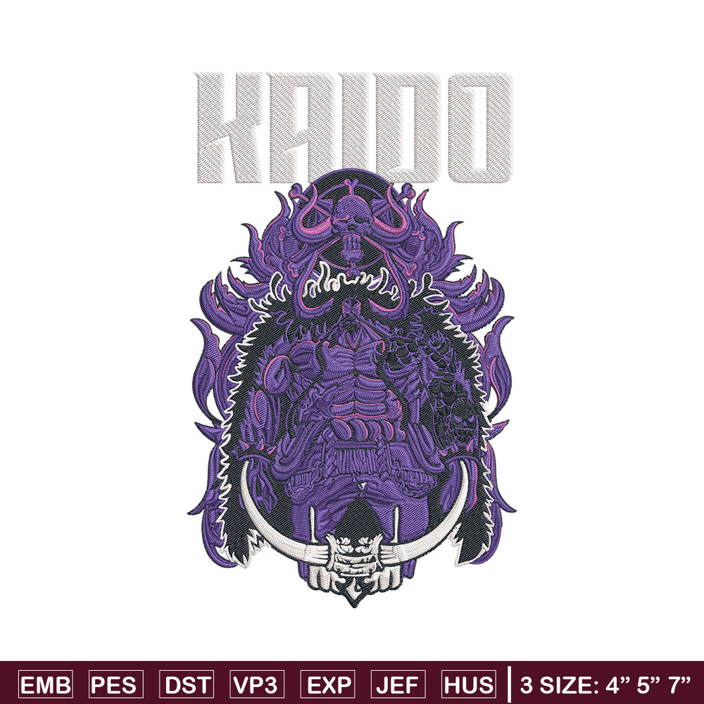 Kaido poster Embroidery Design,One piece Embroidery, Embroidery File, Anime Embroidery, Anime shirt, Digital download.jpg