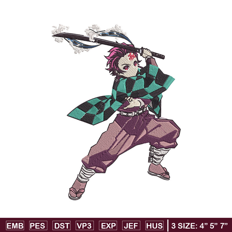 Kamado Tanjiro Embroidery Design, Demon slayer Embroidery,Embroidery File,Anime Embroidery,Anime shirt,Digital download.jpg