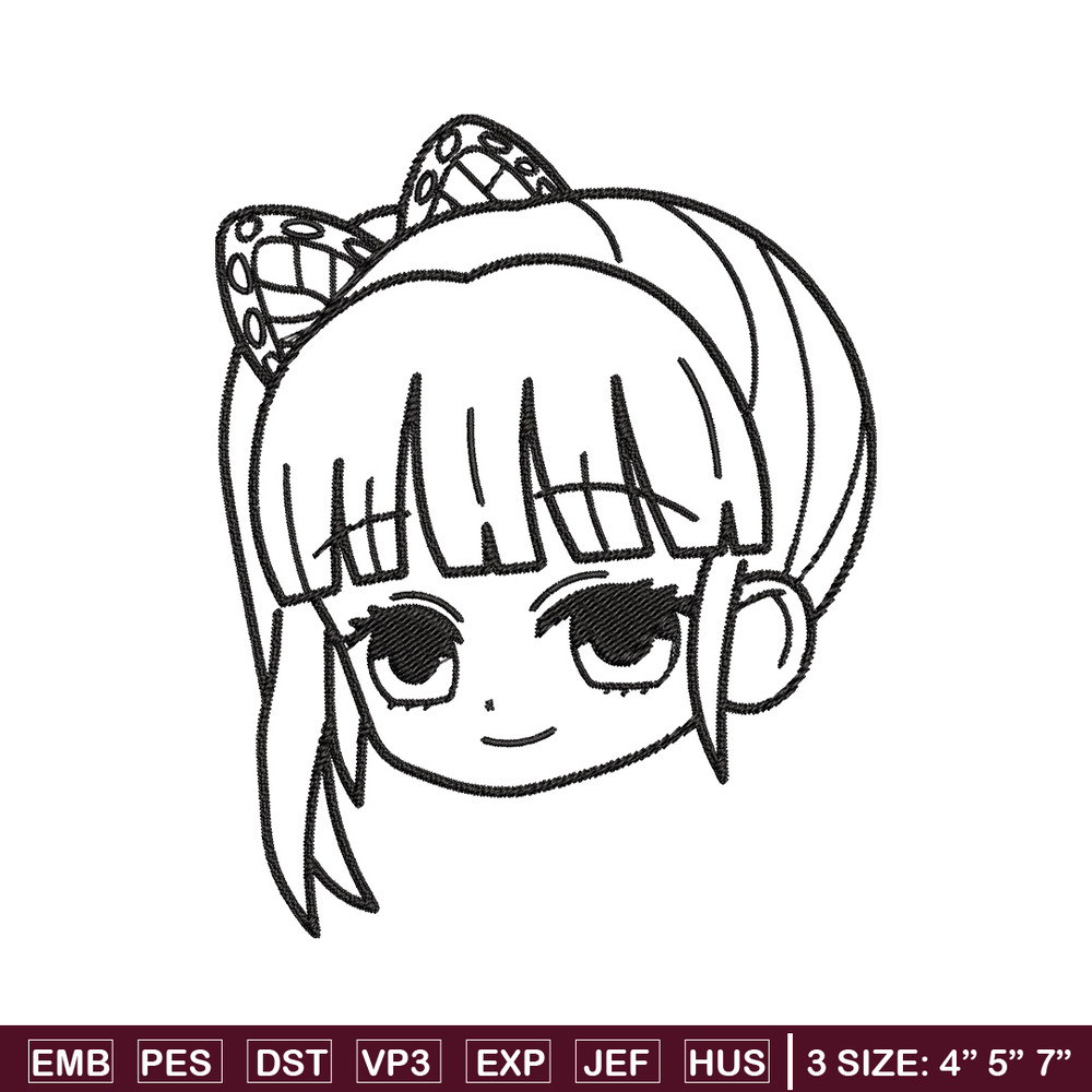 Kanao face Embroidery Design, Demon slayer Embroidery, Embroidery File, Anime Embroidery, Digital download.jpg