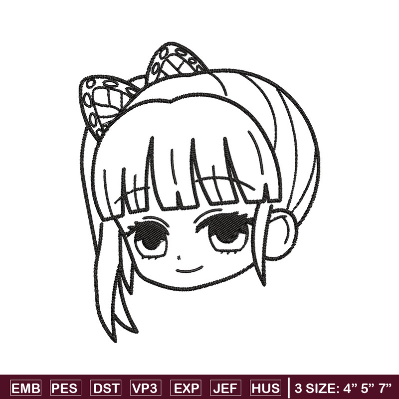 Kanao face Embroidery Design, Demon slayer Embroidery, Embroidery File, Anime Embroidery, Digital download.jpg
