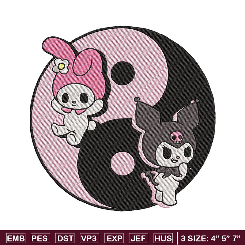 Kawaii Kuromi Embroidery Design, Hello kitty Embroidery, Embroidery File,Anime Embroidery, Anime shirt, Digital download.jpg