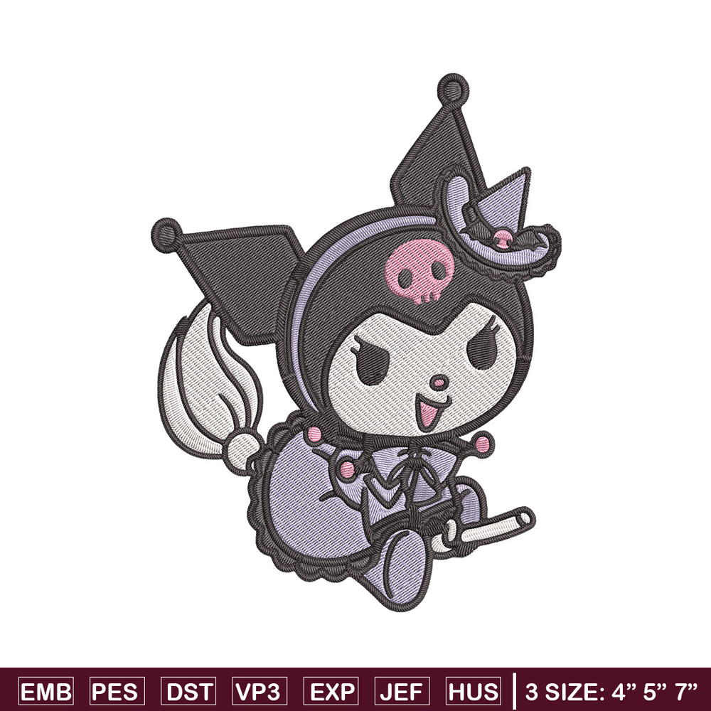 Kuromi Embroidery Design, Hello kitty Embroidery, Embroidery File,Anime Embroidery, Anime shirt, Digital download.jpg