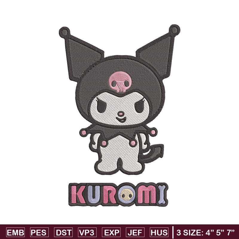Kuromi logo Embroidery Design, Hello kitty Embroidery, Embroidery File,Anime Embroidery, Anime shirt, Digital download.jpg