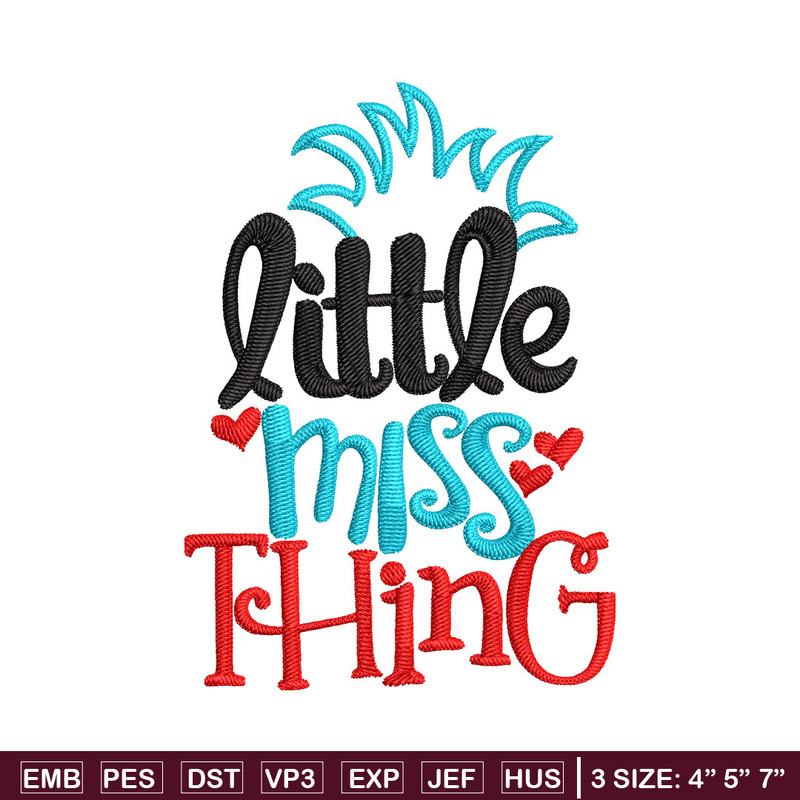Little Miss Thing Dr Seuss Embroidery Design, Little Miss Thing Dr Seuss Embroidery, Embroidery File, Digital download.jpg