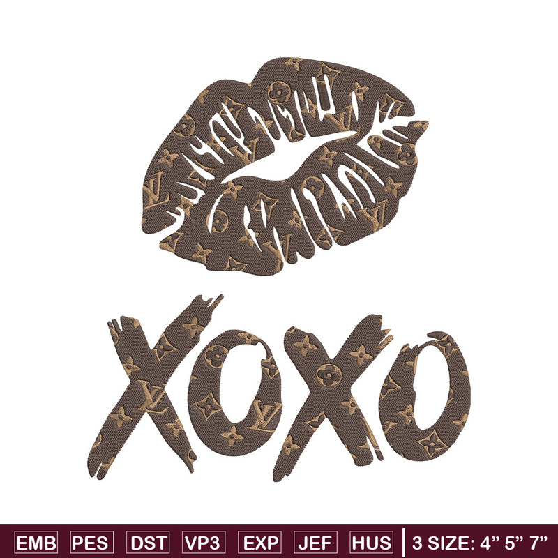 Lv lips xoxo Embroidery Design, Lv Embroidery, Embroidery File, Anime Embroidery, Anime shirt, Digital download..jpg