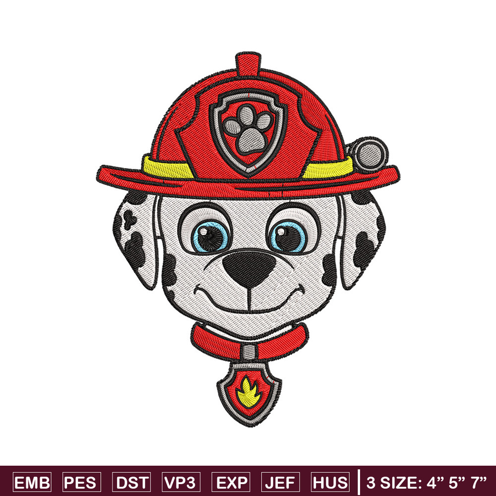 Marshall dog Embroidery Design, Paw patrol Embroidery, Embroidery File, Anime Embroidery, Anime shirt, Digital download.jpg