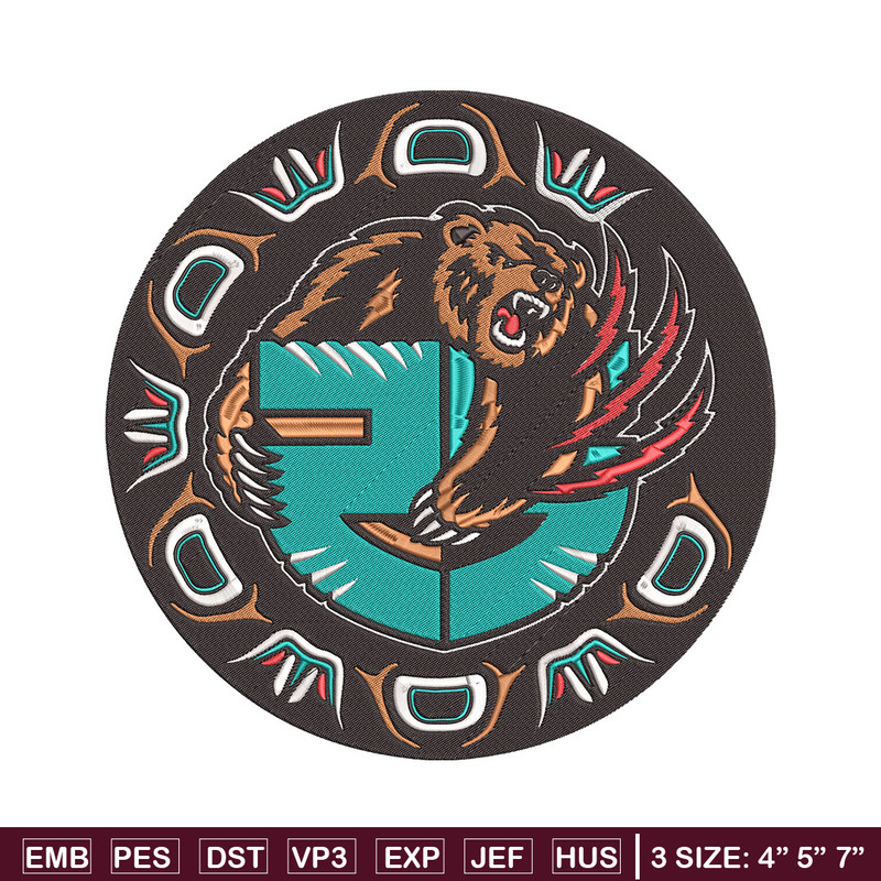 Memphis Grizzlies design embroidery design, NBA embroidery,Sport embroidery,Embroidery design, Logo sport embroidery.jpg