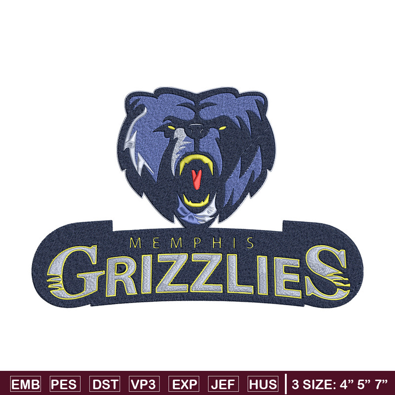Memphis Grizzlies logo embroidery design, NBA embroidery, Sport embroidery,Embroidery design, Logo sport embroidery..jpg