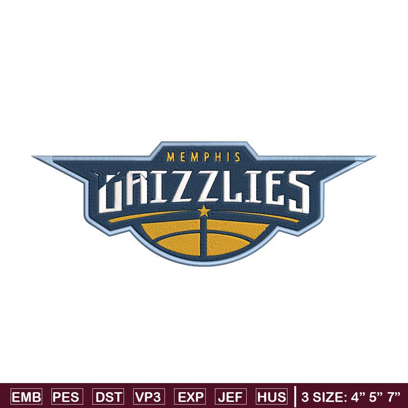 Memphis Grizzlies logo embroidery design, NBA embroidery,Sport embroidery, Embroidery design,Logo sport embroidery.jpg
