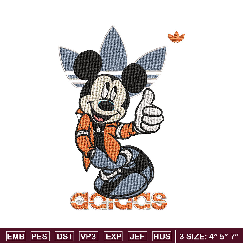 Mickey adidas Embroidery Design, Adidas Embroidery, Brand Embroidery, Embroidery File, Logo shirt, Digital download.jpg