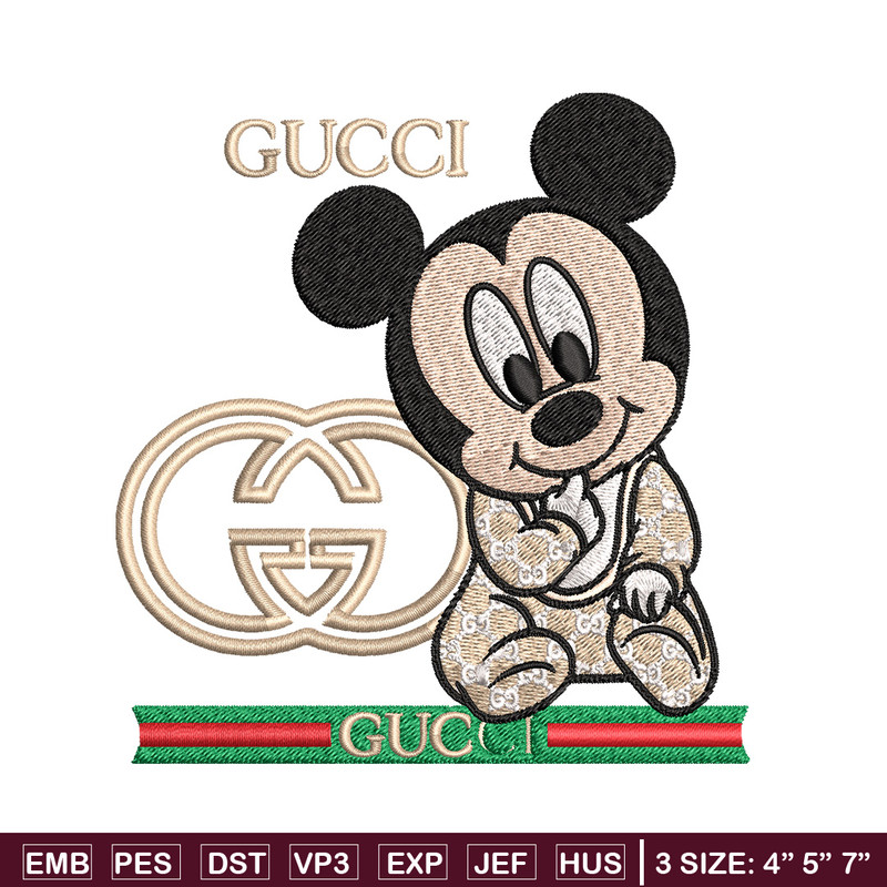 Mickey baby Embroidery Design, Gucci Embroidery, Embroidery File, Logo shirt, Sport Embroidery, Digital download..jpg