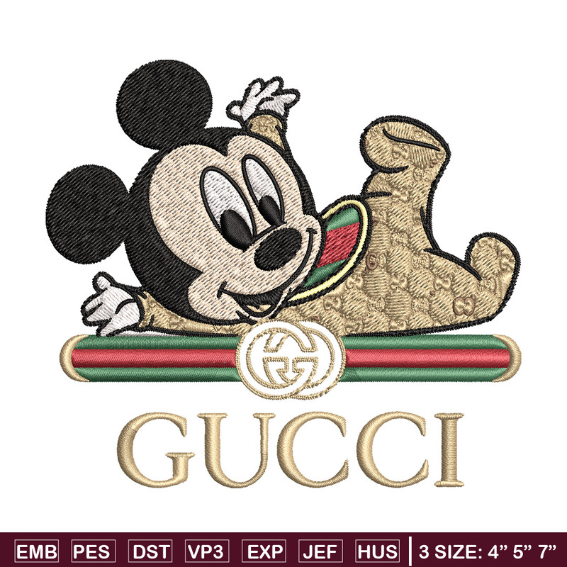 Mickey baby gucci Embroidery Design,Gucci Embroidery, Embroidery File, Logo shirt, Sport Embroidery, Digital download.jpg