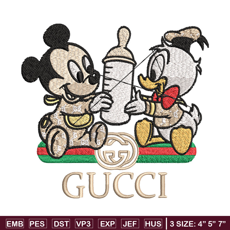 Mickey duck baby Embroidery Design, Gucci Embroidery, Embroidery File, Logo shirt, Sport Embroidery, Digital download..jpg
