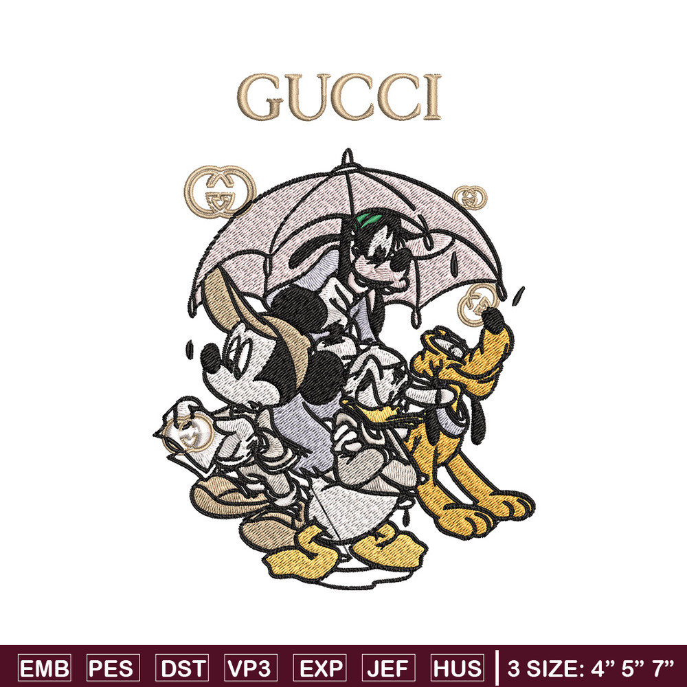 Mickey friends Embroidery Design, Gucci Embroidery, Brand Embroidery, Logo shirt, Embroidery File, Digital download.jpg