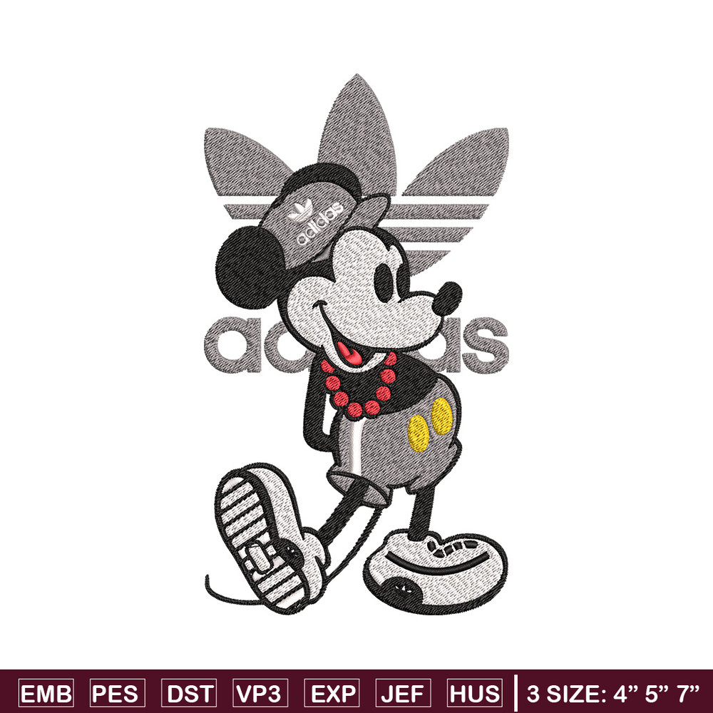Mickey grey adidas Embroidery Design, Adidas Embroidery, Brand Embroidery, Embroidery File, Logo shirt, Digital download.jpg