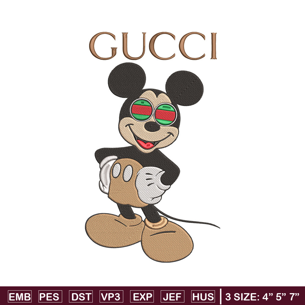 Mickey gucci Embroidery Design, Mickey Embroidery, Embroidery File, Gucci Embroidery, Anime shirt, Digital download..jpg