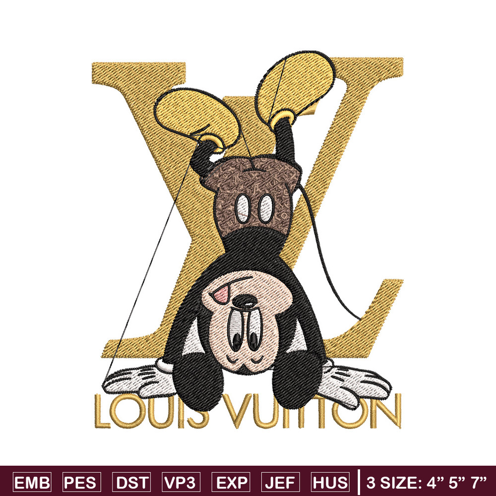 Mickey logo lv Embroidery Design, Lv Embroidery, Embroidery File, Disney Embroidery, Logo shirt, Digital download.jpg