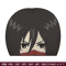 Mikasa Peeker Embroidery Design, Aot Embroidery, Embroidery File, Anime Embroidery, Anime shirt, Digital download.jpg