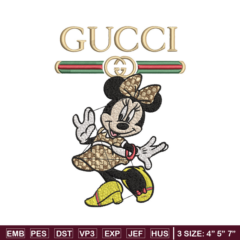 Minnie Embroidery Design, Gucci Embroidery, Brand Embroidery, Logo shirt, Embroidery File, Digital download.jpg