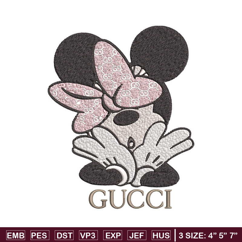 Minnie mouse Embroidery Design, Gucci Embroidery, Brand Embroidery, Logo shirt, Embroidery File, Digital download.jpg
