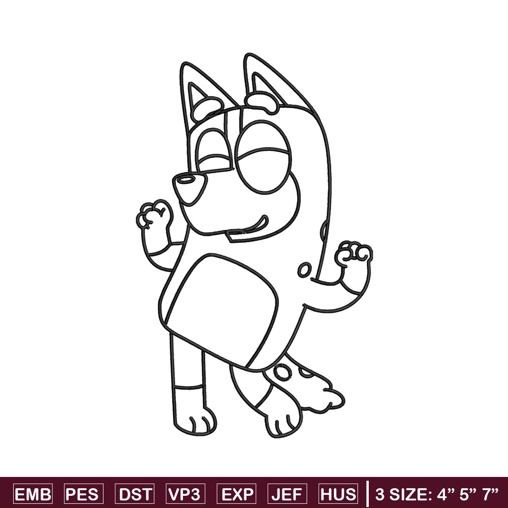 Mom Bluey Coloring Pages Embroidery, Bluey Embroidery, Embroidery File, cartoon design, cartoon shirt, Digital download..jpg