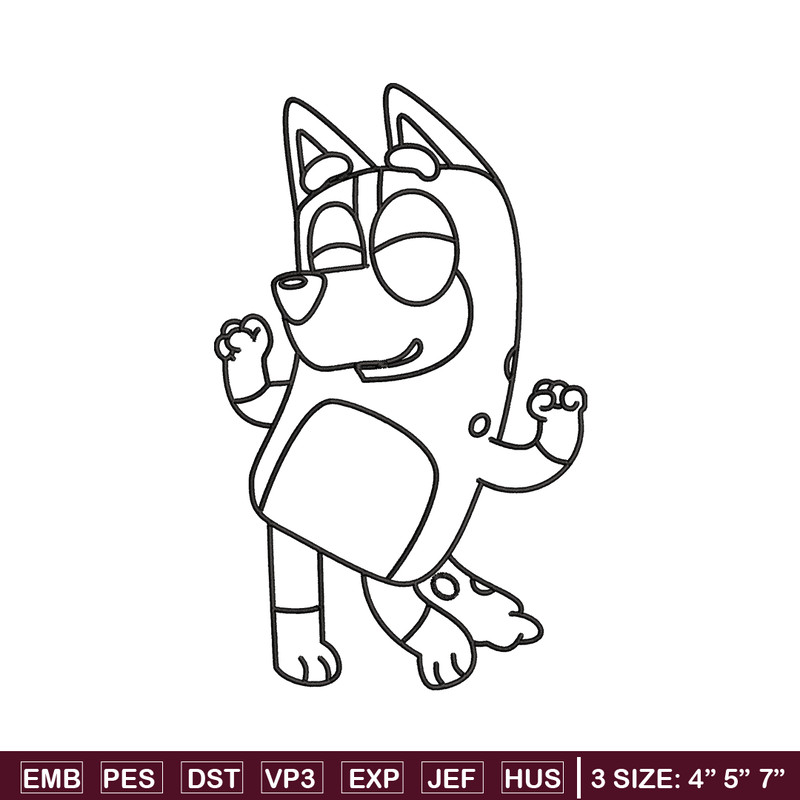 Mom Bluey Coloring Pages Embroidery, Bluey Embroidery, Embroidery File, cartoon design, cartoon shirt, Digital download..jpg