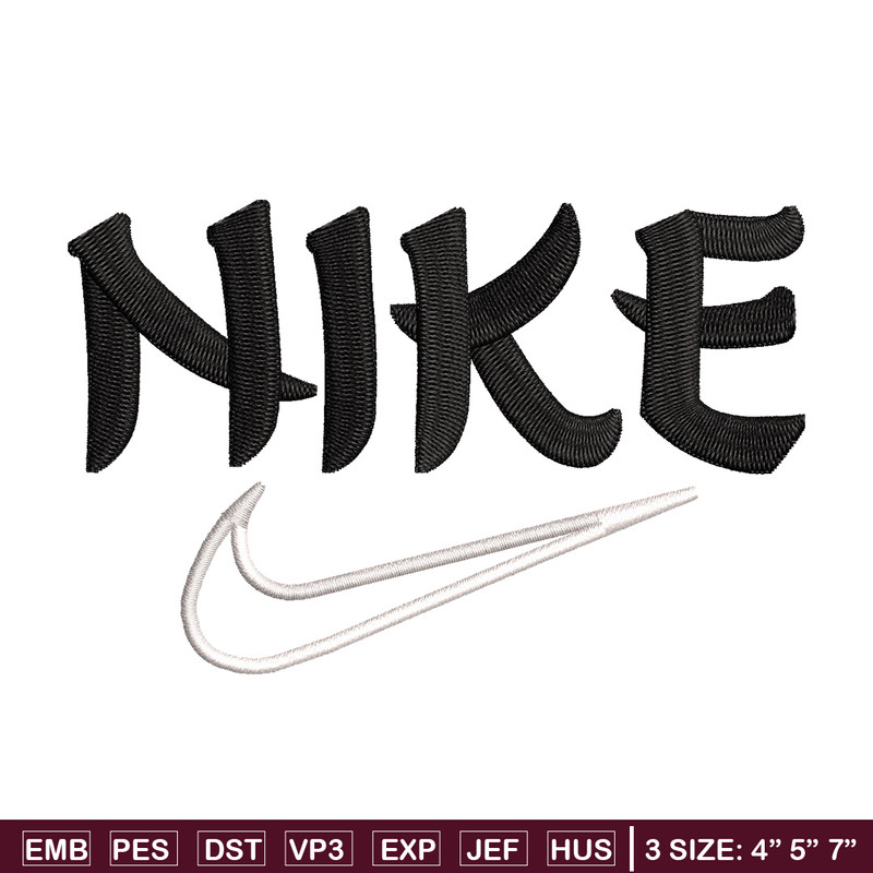 Nike black embroidery design, Nike embroidery, Nike design, Embroidery shirt, Embroidery file,Digital download.jpg