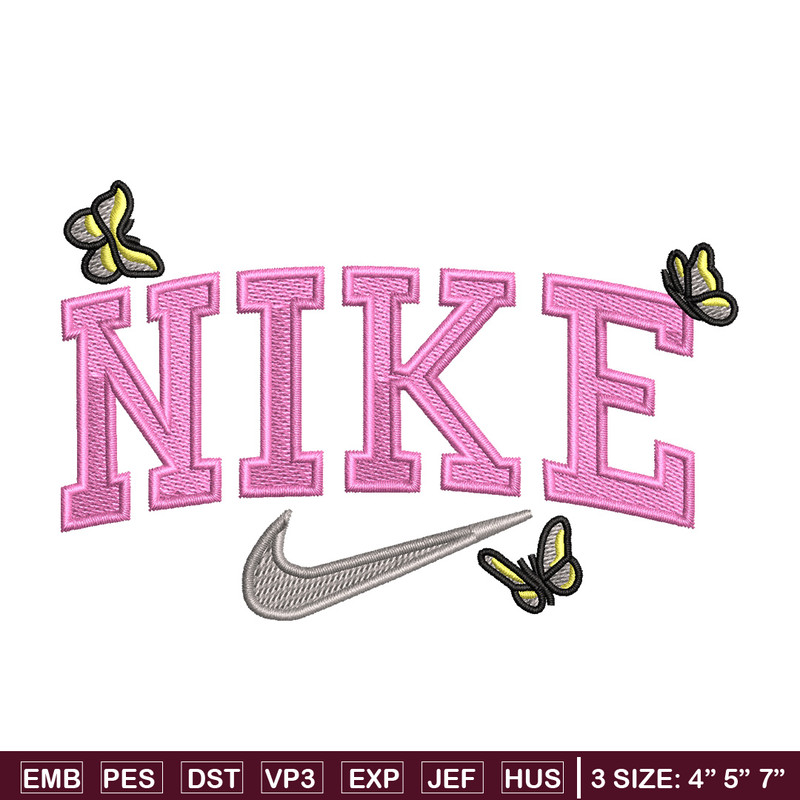 Nike butterfly embroidery design, Butterfly embroidery, Nike design, Embroidery shirt, Embroidery file, Digital download.jpg