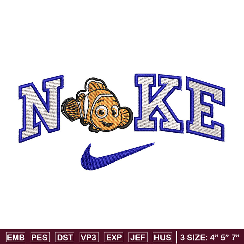 Nike fish cartoon embroidery design, Cartoon embroidery, Nike design, Embroidery shirt, Embroidery file,Digital download.jpg