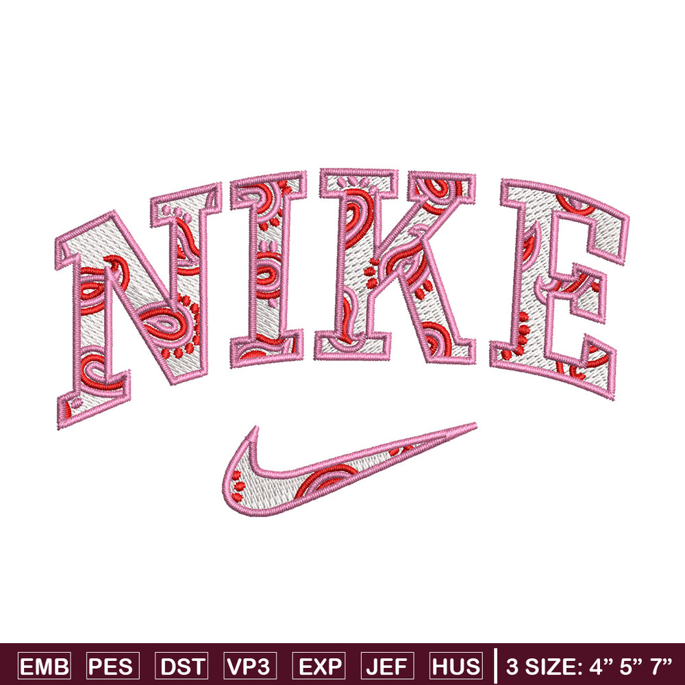 Nike pink embroidery design, Nike embroidery, Emb design, Embroidery shirt, Embroidery file, Digital download.jpg