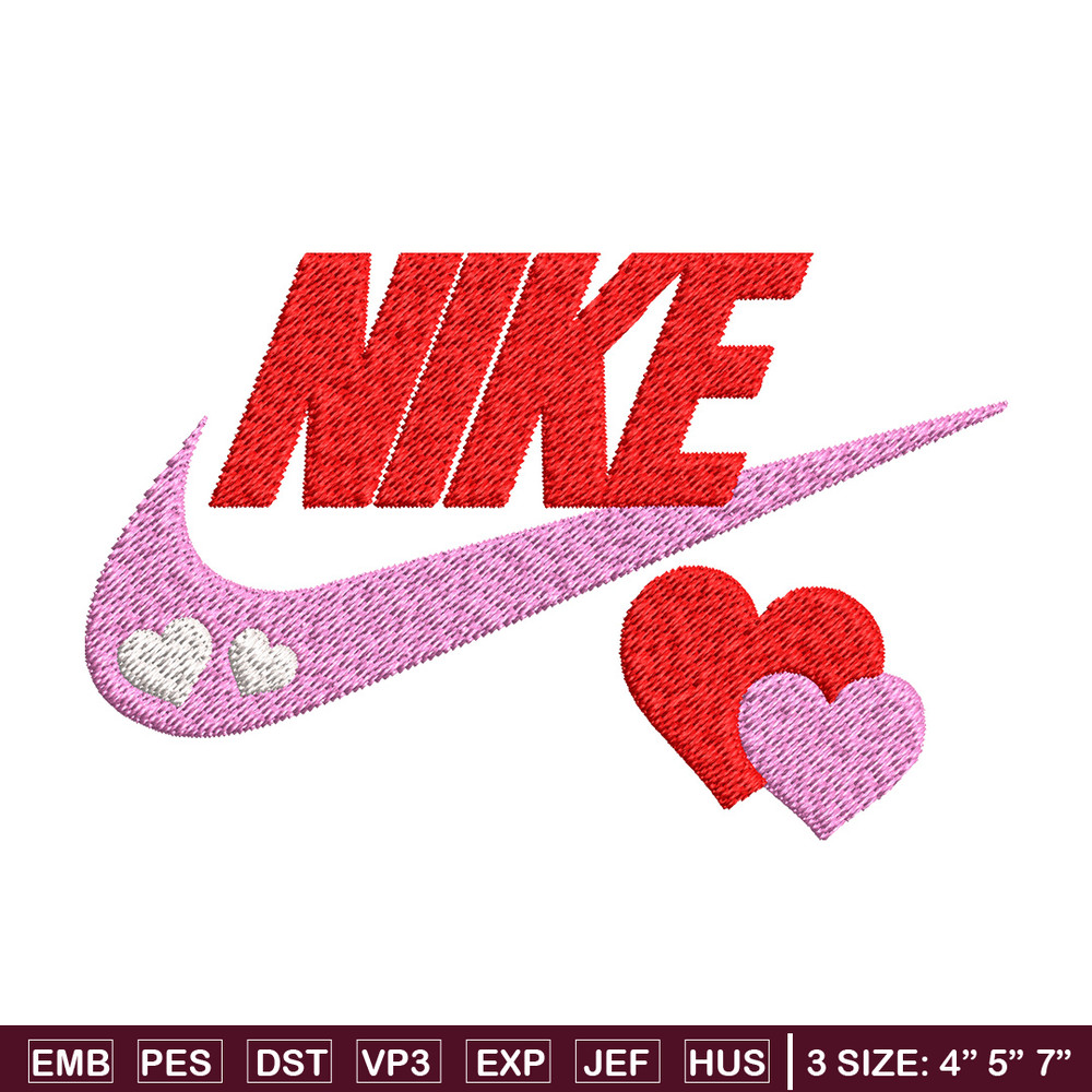 Nike pink love Embroidery Design, Brand Embroidery, Nike Embroidery, Embroidery File, Logo shirt, Digital download.jpg