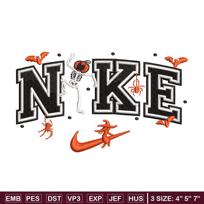 Nike pumpkin embroidery design, Halloween embroidery, Nike design, Embroidery file,Embroidery shirt, Digital download.jpg