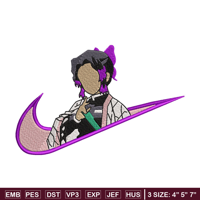 Nike Shinobu embroidery design, Kimetsu no Yaiba embroidery, Nike design, anime design, anime shirt, Digital download.jpg