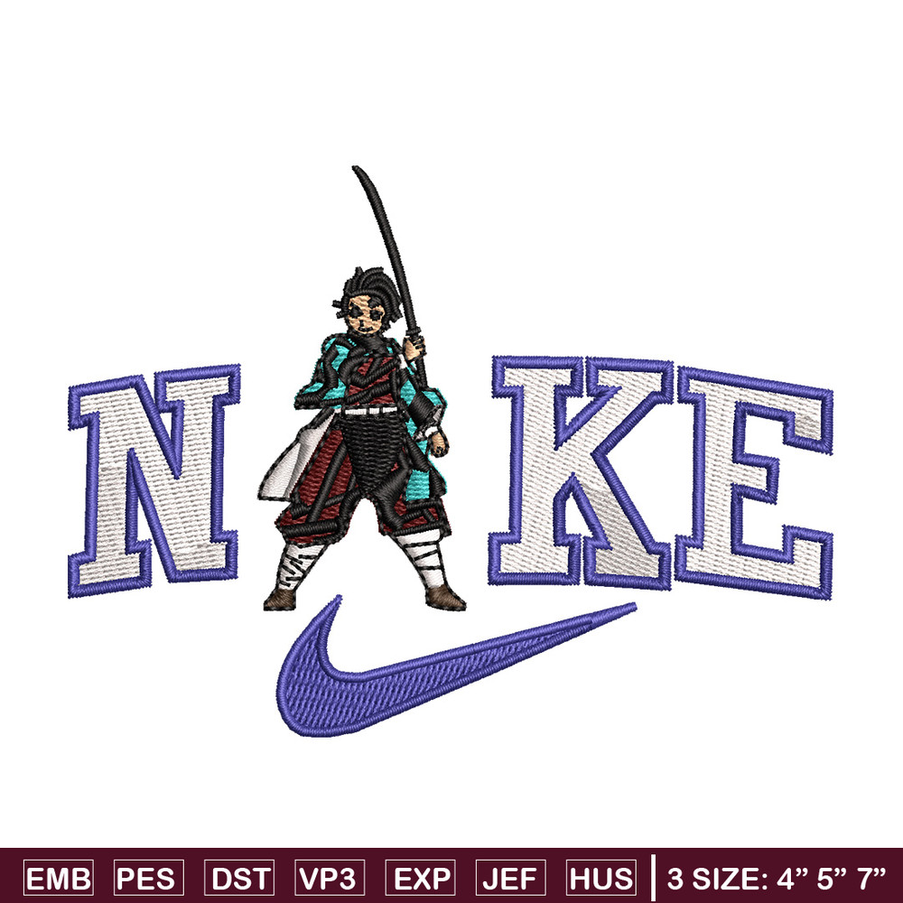 Nike tanjiro embroidery design, Tanjiro embroidery, Nike design, Embroidery shirt, Embroidery file, Digital download.jpg
